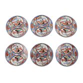 Groupe de 6 assiettes en porcelaine Japon 19e-20e siècle