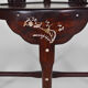 4 Asian armchairs in carved wood and mother-of-pearl inlaid, early twentieth century