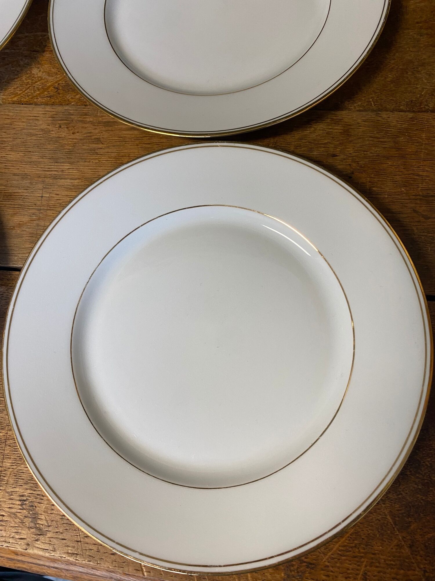 6 assiettes plates porcelaine de Limoges Salmon & Co