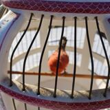 19th century bird cage in Lunéville earthenware