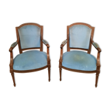 Pair of Louis XVI style armchairs