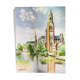 Oil on canvas - Cathedral by the river