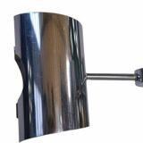 Vintage chrome steel pendant light, 1970s design