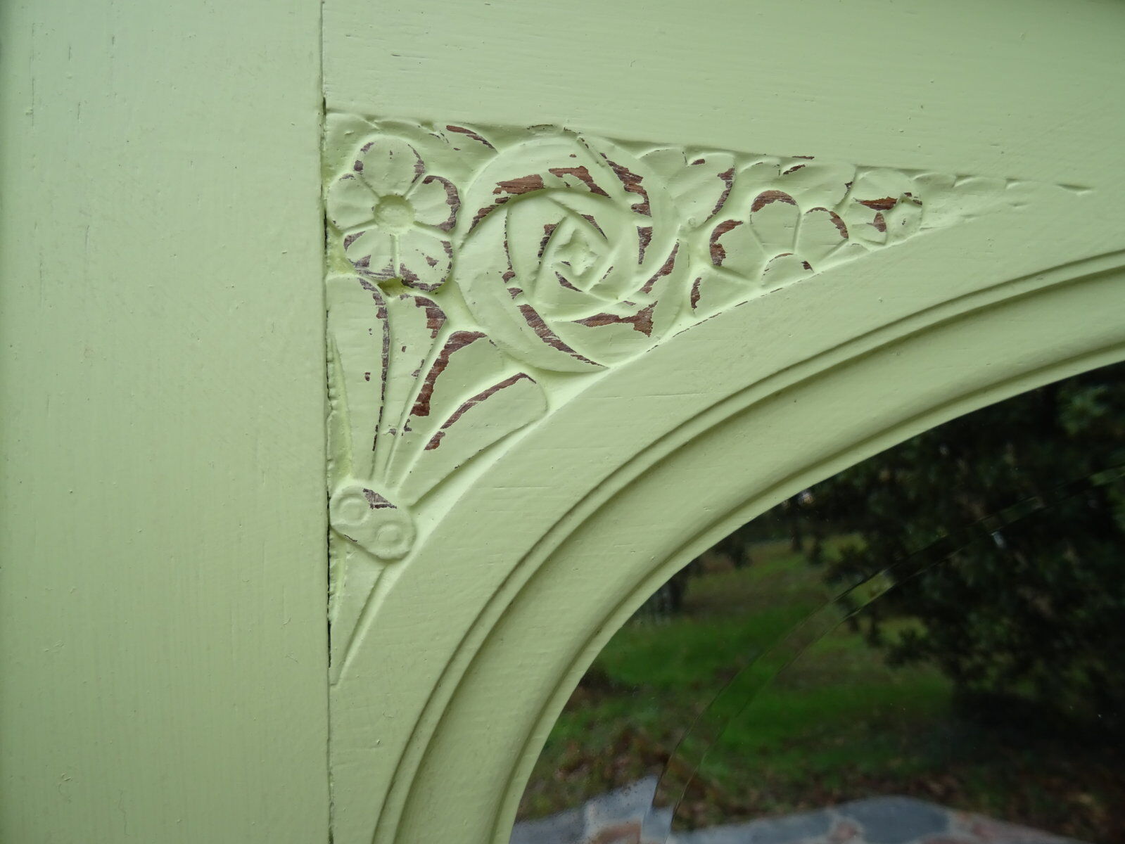 Solid oak framed mirror 77x120