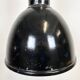 Suspension industrielle en émail noir, 1950s