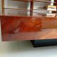 Table basse marqueterie bois de loupe 1970