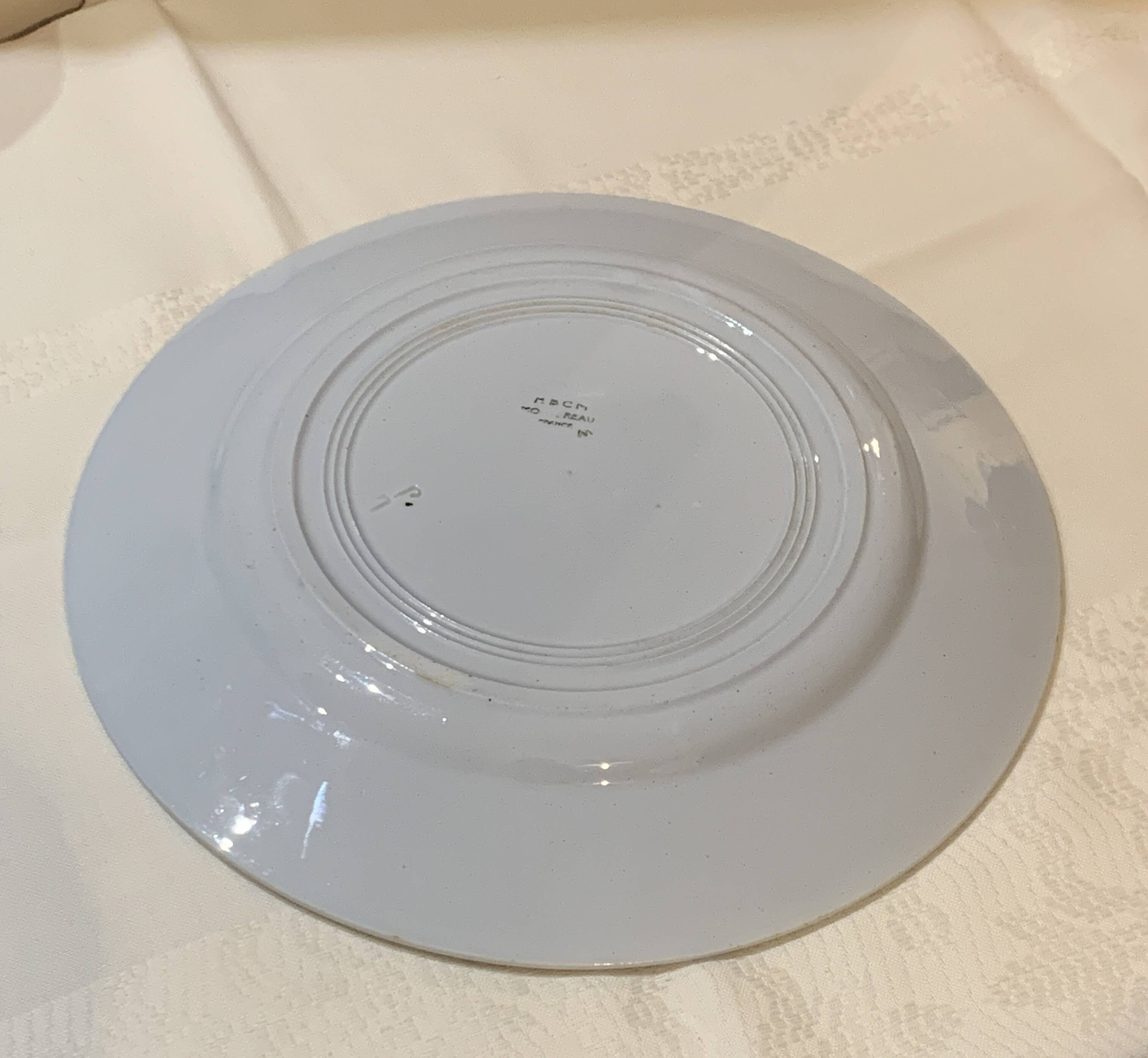 Round earthenware dish brand hbcm 1930