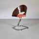 Set of 4 Italian dining chairs in plexiglass from the Spage era, 1970.