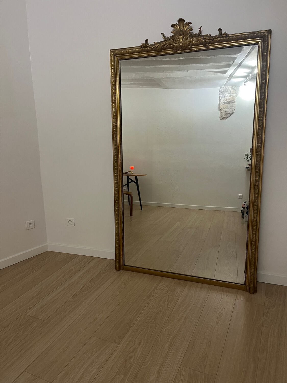 Large Louis Philippe mirror from the late 19th century, 195x117.