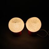 1970s Pair of Nightstands Lamps by Pokrok Zilina, Czechoslovakia