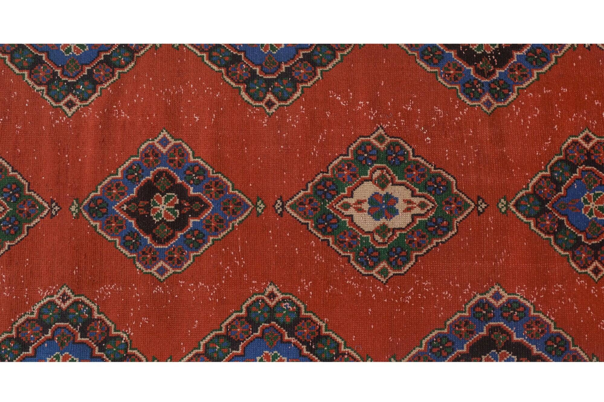 Vintage Turkish hallway rug 91x660 cm