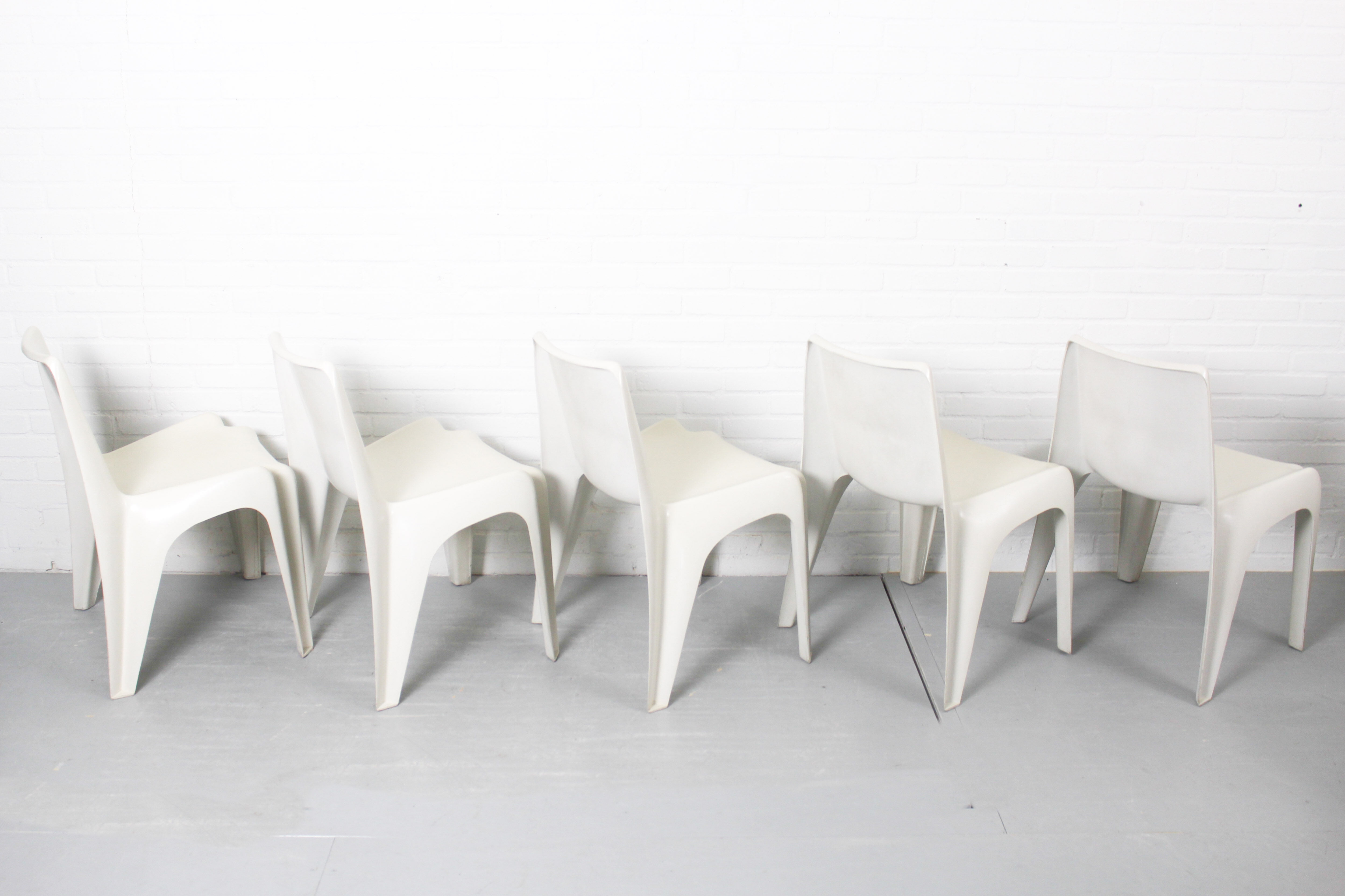 Set of 5 chairs model no BA 1171 designed by Helmut Bätzner for Bofinger, Germany 1960s