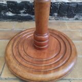 Vintage turned wooden floor lamp - 60s side table