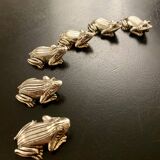 6 metal frog-shaped knife holders