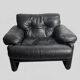 Black leather armchair – Tobia Scarpa for B&B Italia