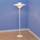 Lampadaire danois en blanc avec accent orange par Jeka Metaltryk, 1970s