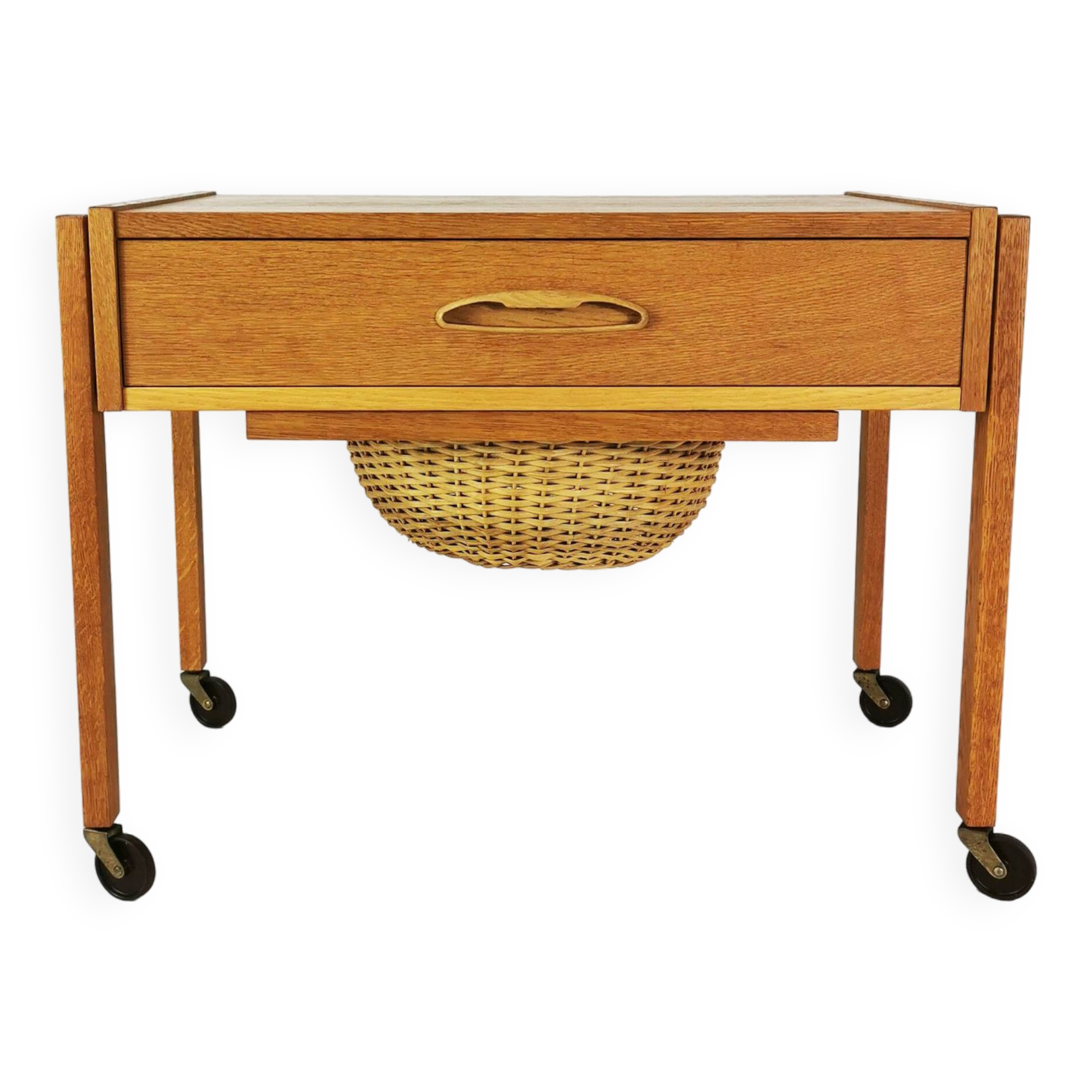 Szafka-stolik mobilny Mid Century, Dania, lata 60.