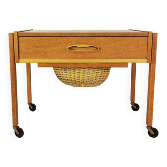 Table mobile du milieu du siècle, Danemark, années 1960.