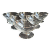 6 champagne glasses – Engraved crystal