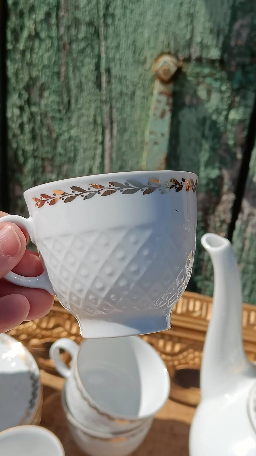 Vintage coffee service in porcelain Seltmann Weiden Bavaria –