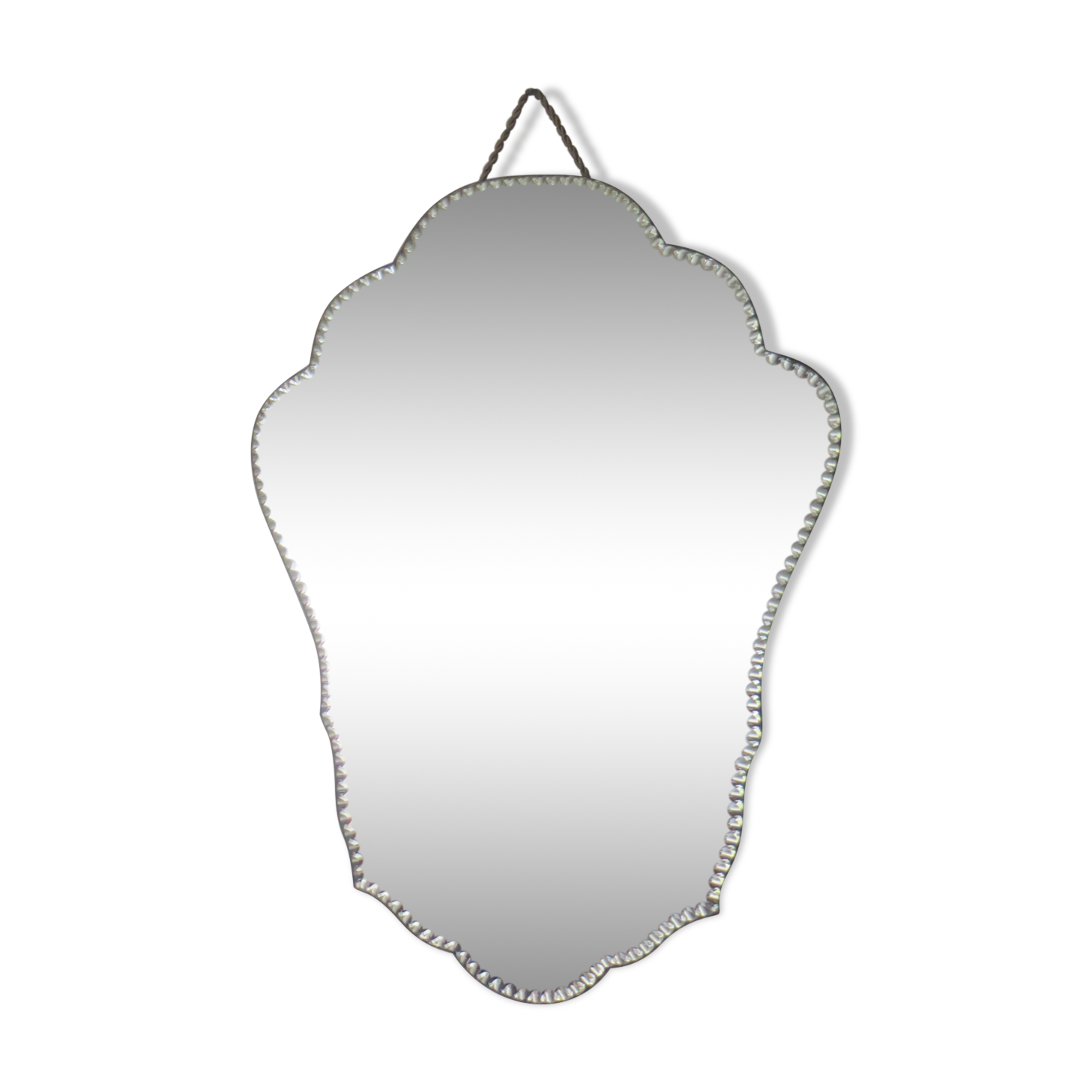 Mirror antique art deco beveled 55 x 41 cm