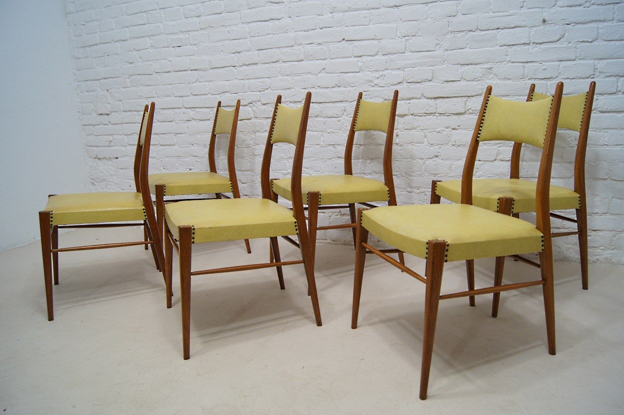 Mid-century Austrian dining chairs, 1950s, set of 6