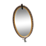 Beveled oval mirror