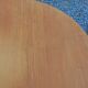 1950s round oak table, 2 heights, central quadripod leg
