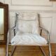 Fauteuil tubulaire en métal chromé, années 70
