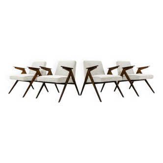 Set Of 4 mid-century Armchairs, Type 300-177 “Bunny”, Poland, 1970’S