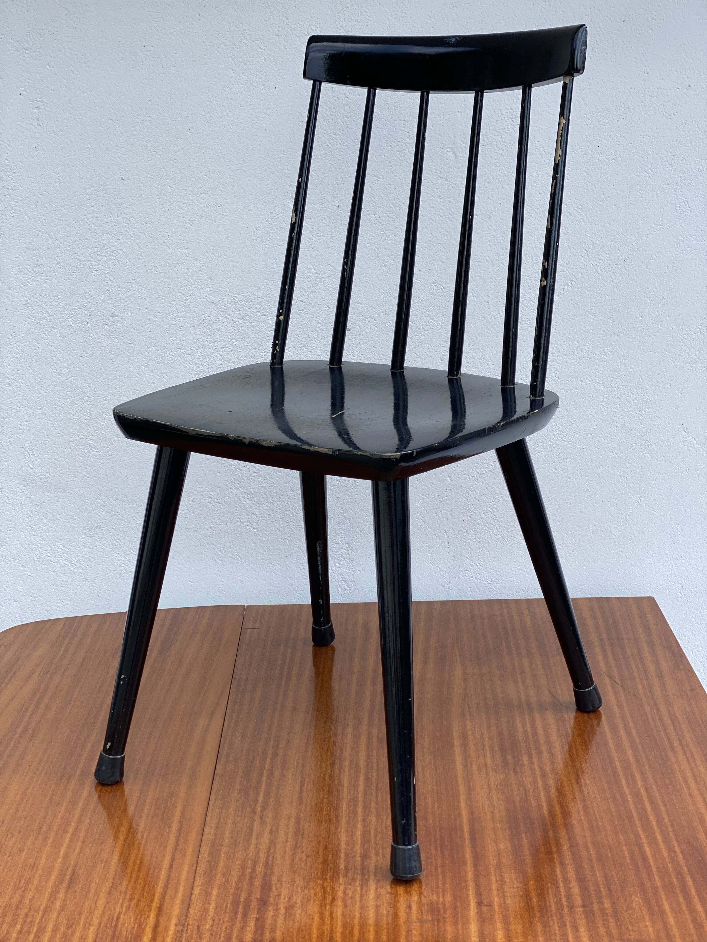 Teak Drop Leaf Dining and 2 Danish Spindle Back Chairs