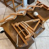 Pair of Translandia Denmark Scandinavian vintage wooden articulated wall lights 1960s