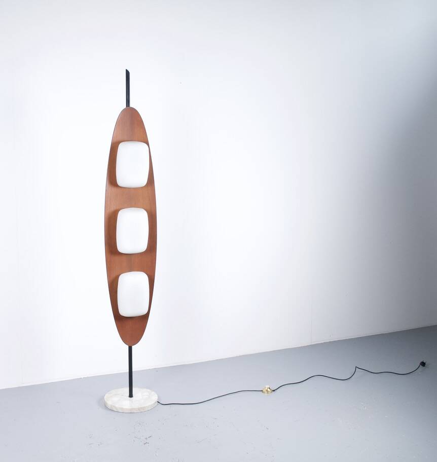 TEAK FLOOR LAMP BY GIOFFREDO REGGIANI 1969 REGGIANI PUBLISHER