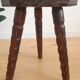 Vintage brutalist tripod stool