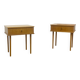 Vintage wooden bedside tables.