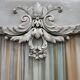 Armoire classique, 2 portes vitrées et miroirs intérieurs