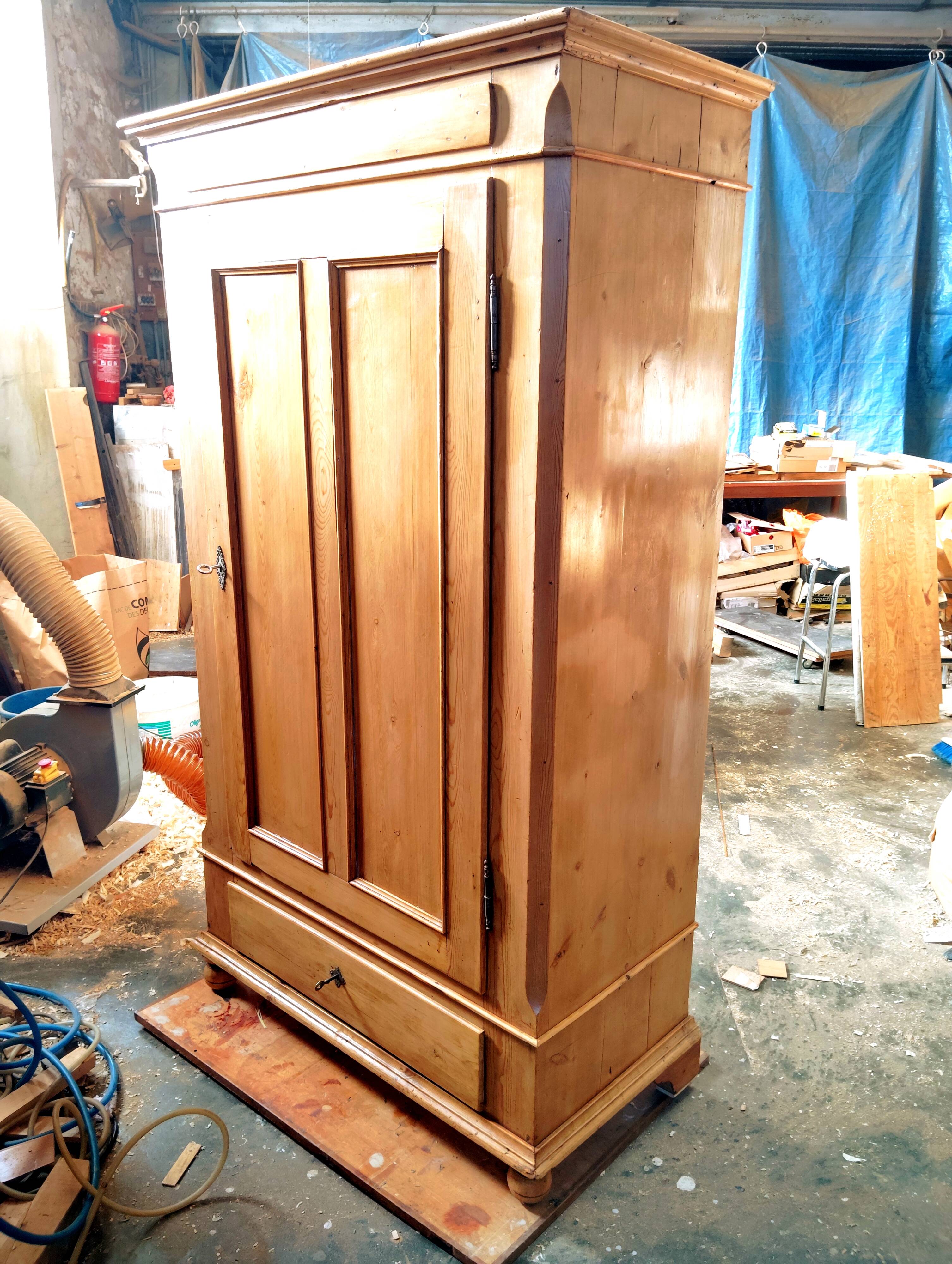 English bonnet chest in old pine