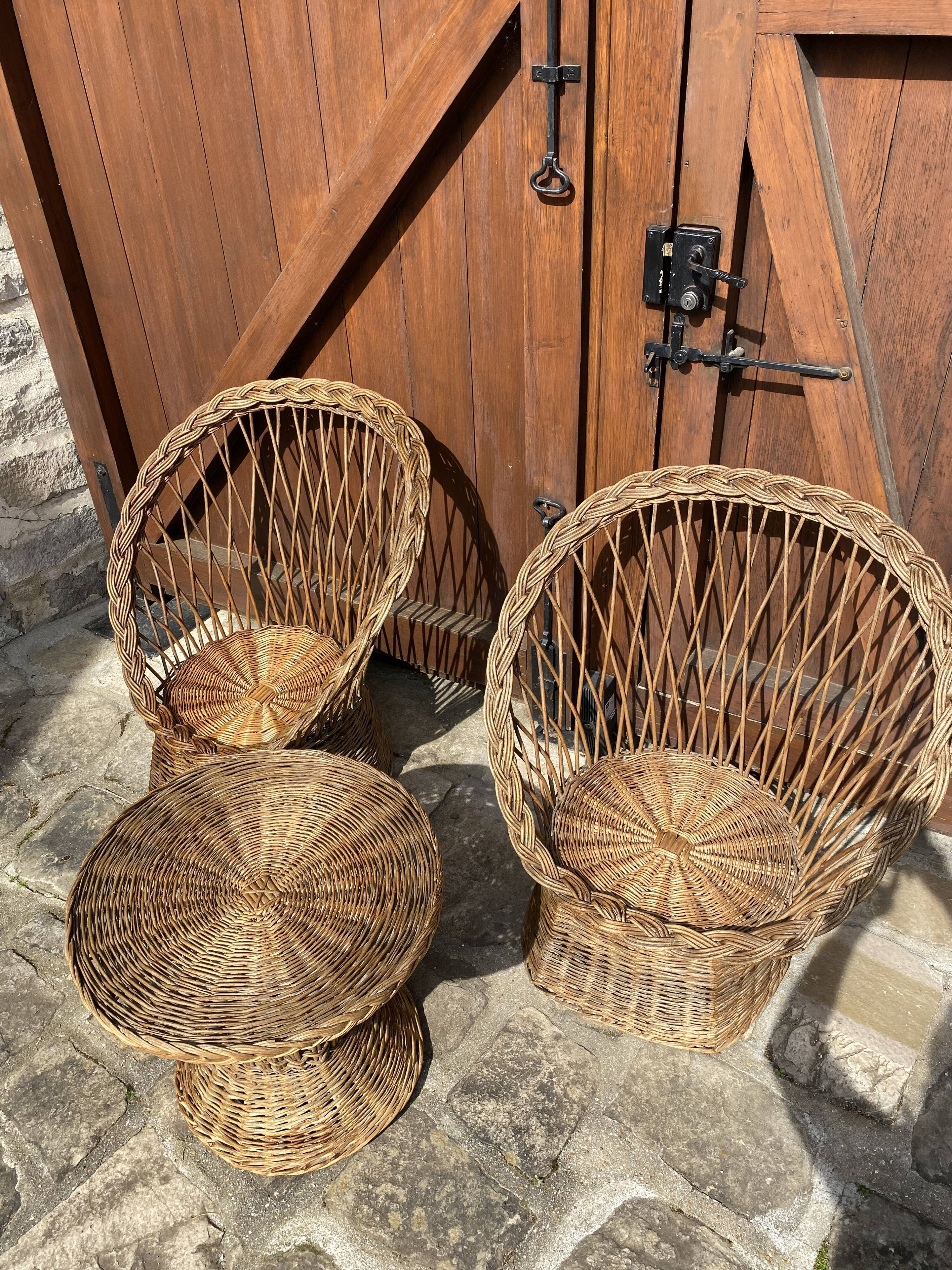 Wicker garden furniture
