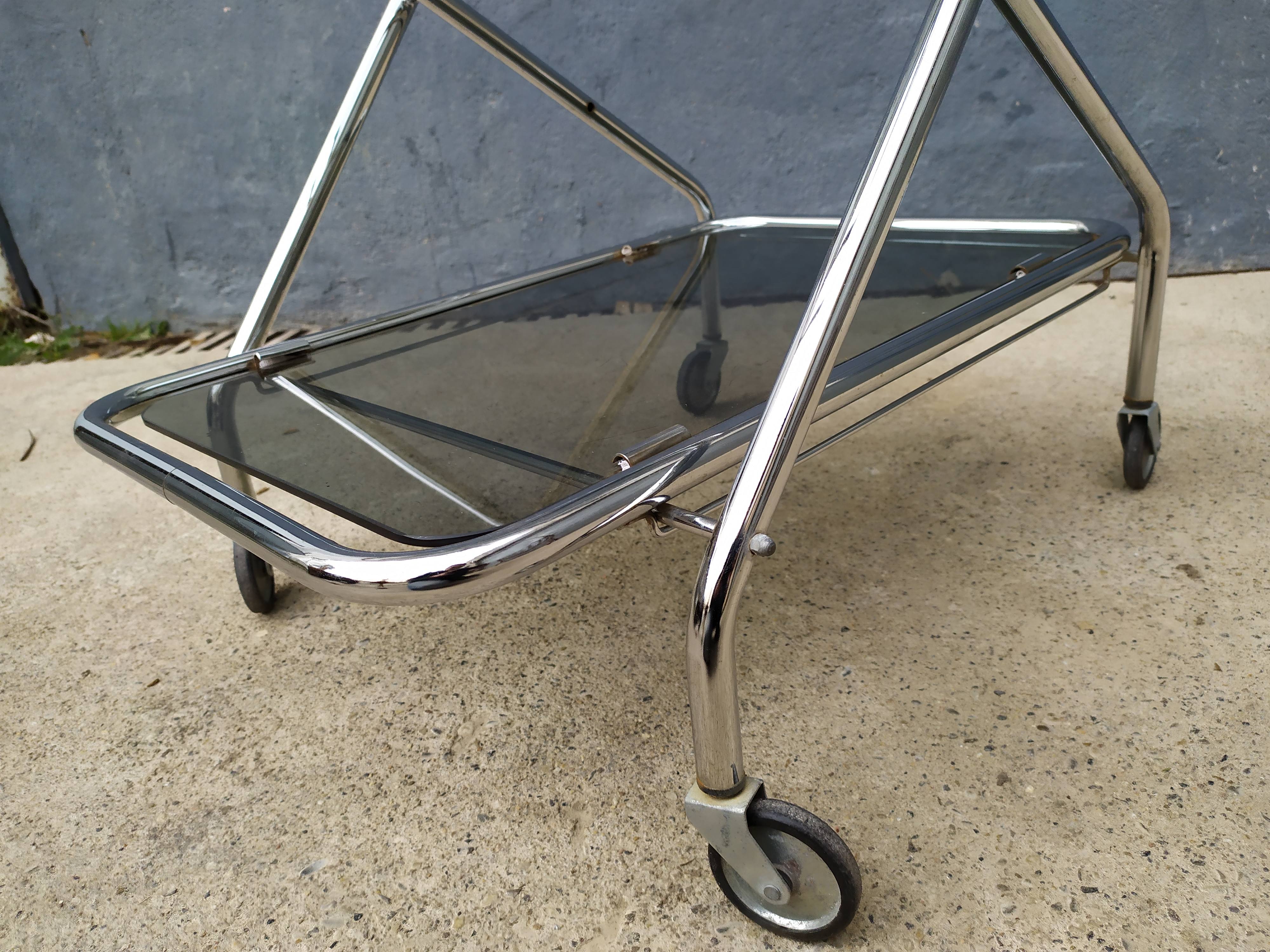 Vintage chrome bar cart