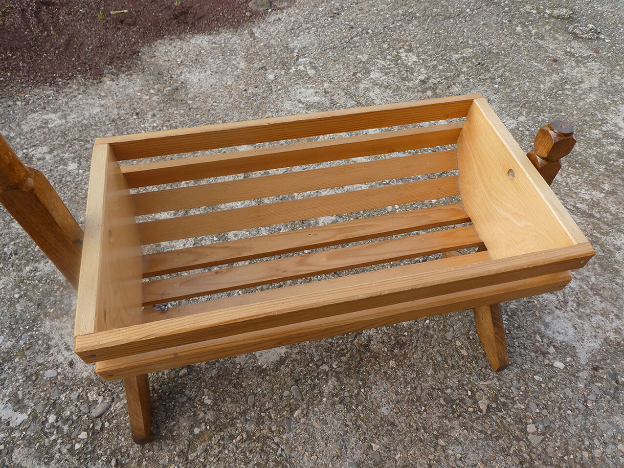Vintage rocking doll bed cradle