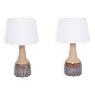 Pair of midcentury handmade table lamps model 3012 by Einar Johansen for Soholm