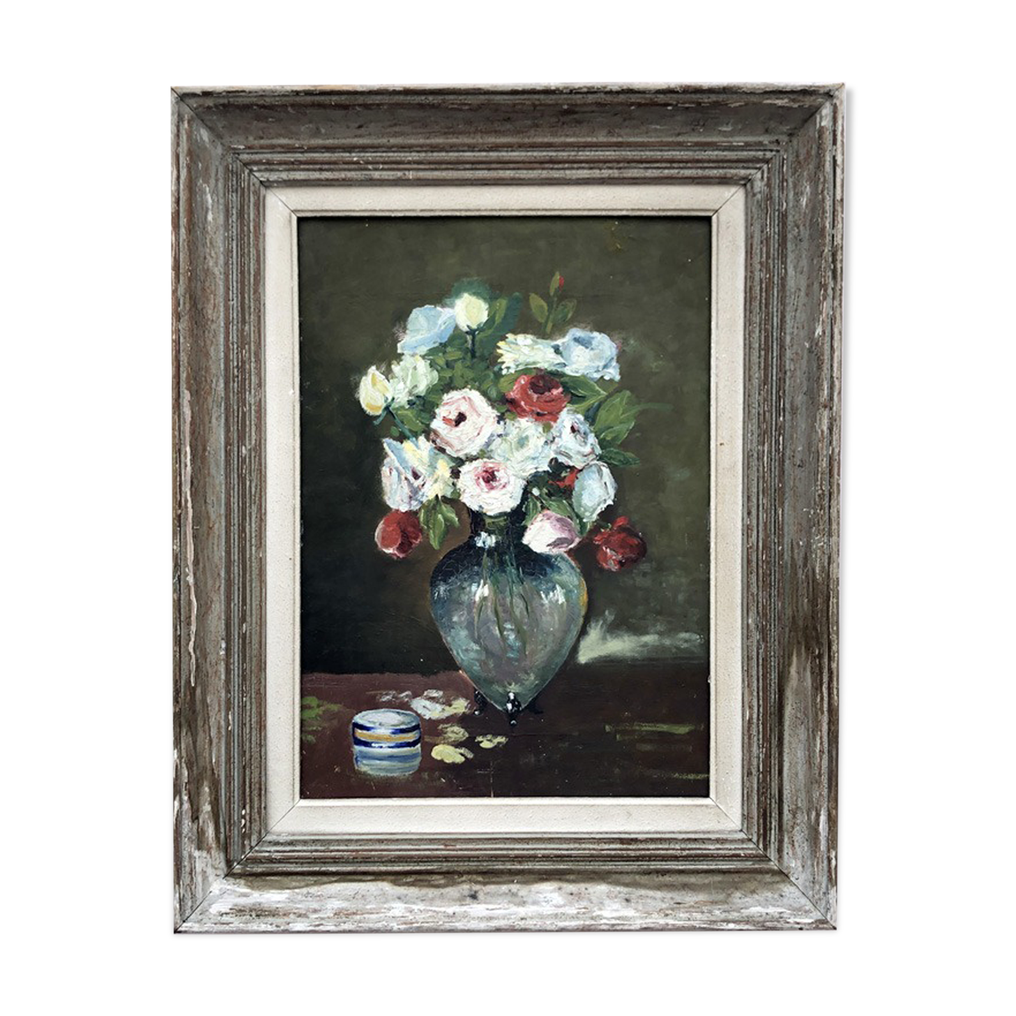 Tableau années 30 "Le bouquet de roses"