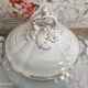 Niederweiler soup bowl in white earthenware bordered gold