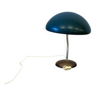 Vintage turquoise metal desk lamp / table lamp