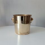 Champagne bucket in solid golden brass