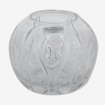 Vase allemand de boule de cristal de Nachtmann, années 60