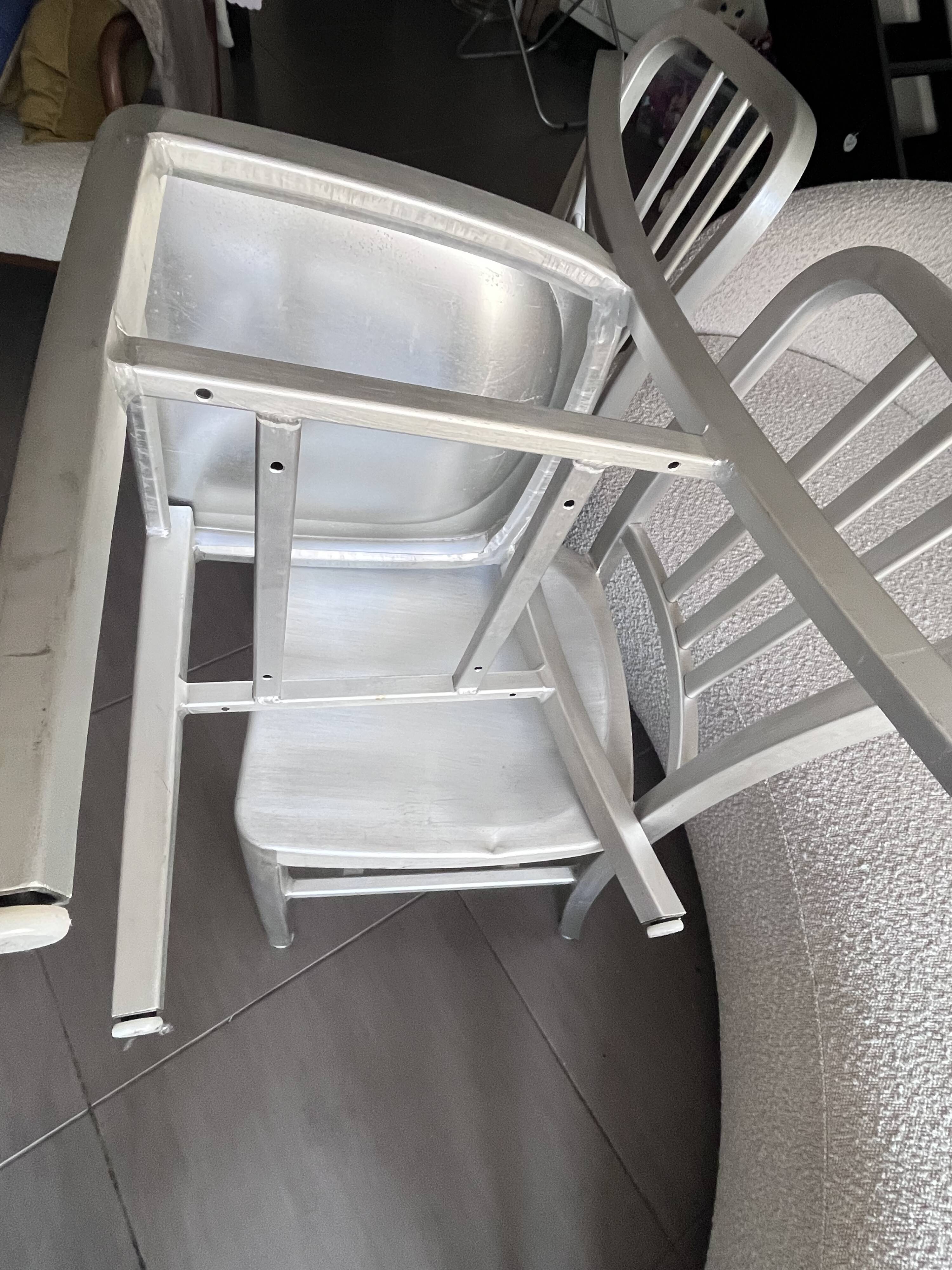 Set of 4 Alcatraz industrial loft chairs
