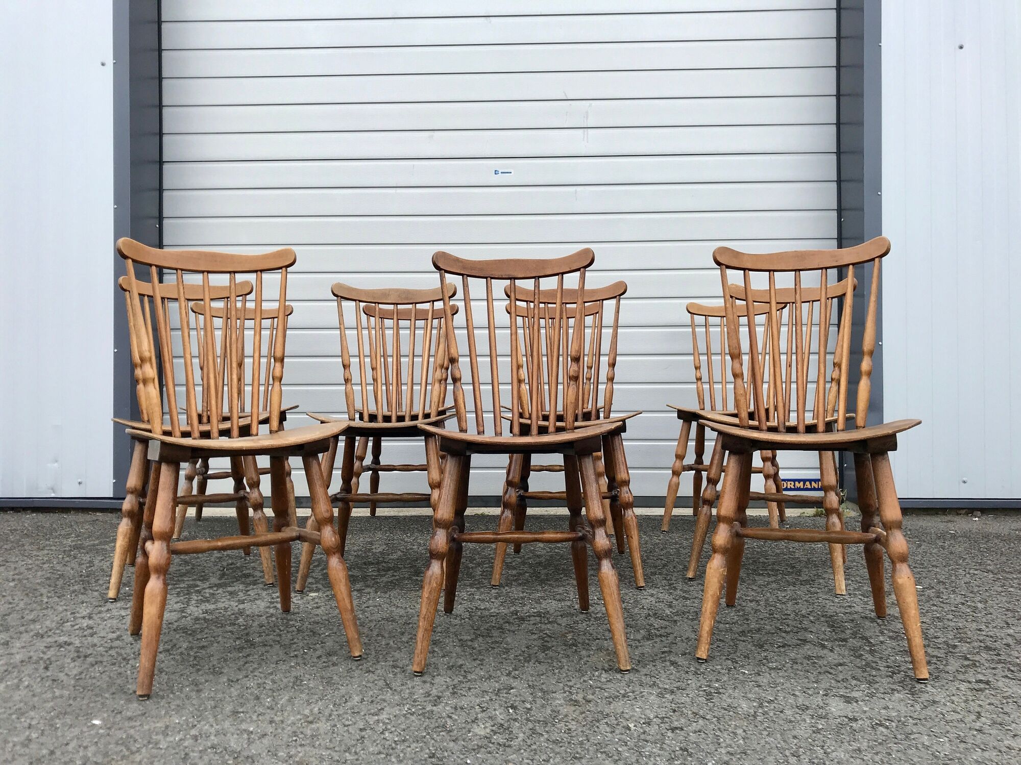10 bistro chairs troquet "menuet" baumann 1970