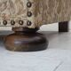 1950s, Danish 2-seater sofa, beige/ brown furniture fabric, oak wood.