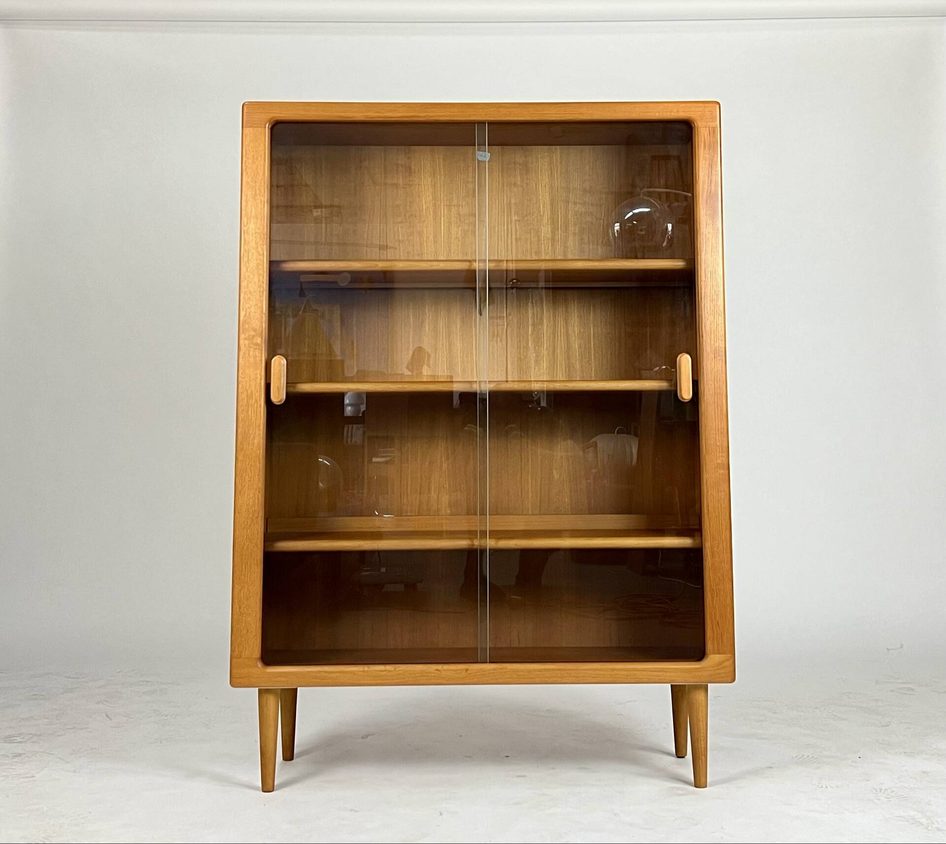 Danish teak display cabinet highboard shelf Silkeborg 70s vintage design